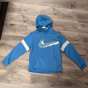 Nike Kids Blue and White Hoodie Jacket